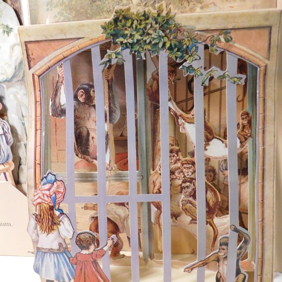 A Day in the Zoo A Reproduction of an Antique Pop-Up Book Vintage - Picture 14 of 16